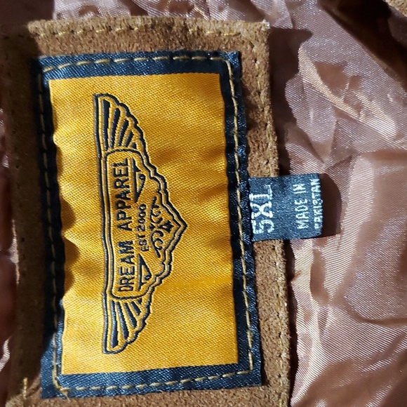 VINTAGE BROWN LEATHER VEST FRINGES NEW WITH TAG DREAM APPAREL WESTERN COWBOY - Picture 3 of 7